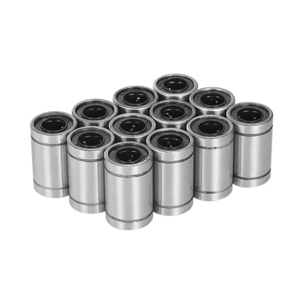 12PCS LM8UU Linear Ball Bearings 8mm Bore Dia 15mm OD 24mm Length with Double Side Rubber Seal Great for CNC 3D Printer Parts