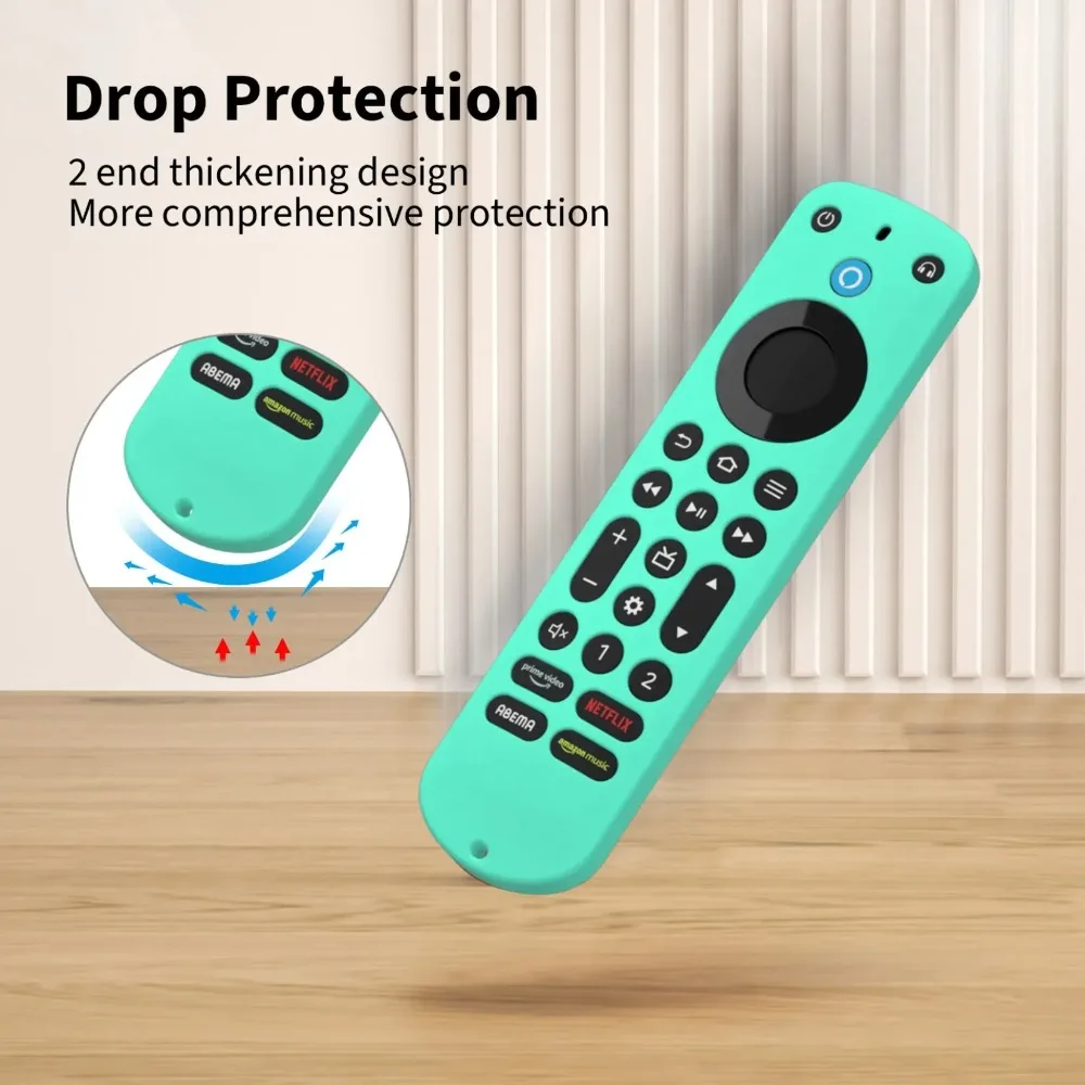 Luminous Silicone TV Remote Control Protective Case for 2022 Amazon Fire TV & Alexa Voice Remote Pro – Glows in The Dark