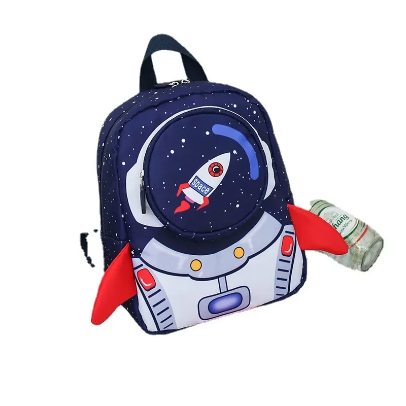 Kindergarten schoolbags boys and girls rocket girls 2-5 years old baby lightweight anti-lost boys backpack