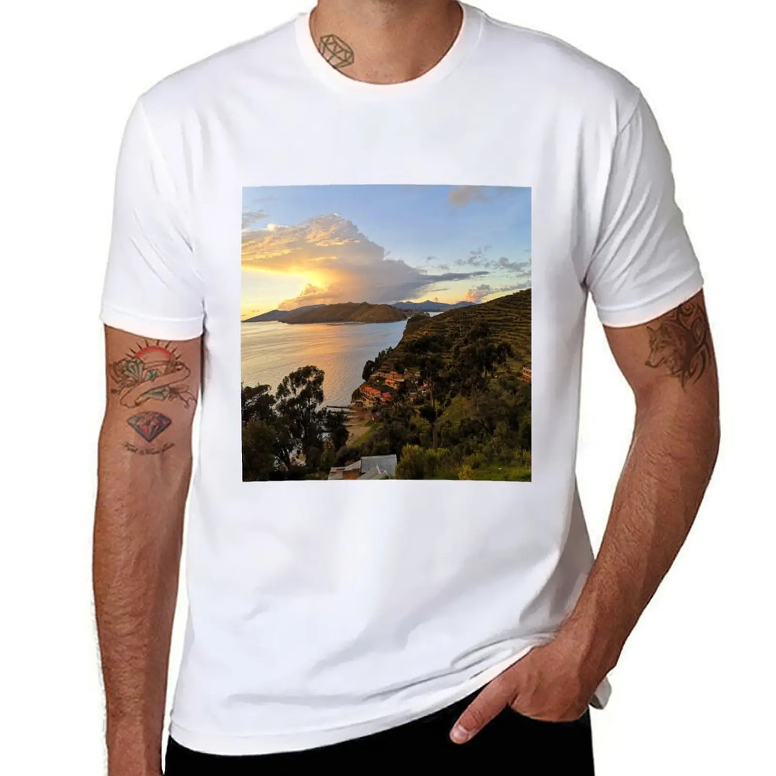 

Isla del Sol T-Shirt man t shirt summer cotton t shirt man cotton t shirts man 100% T-shirt