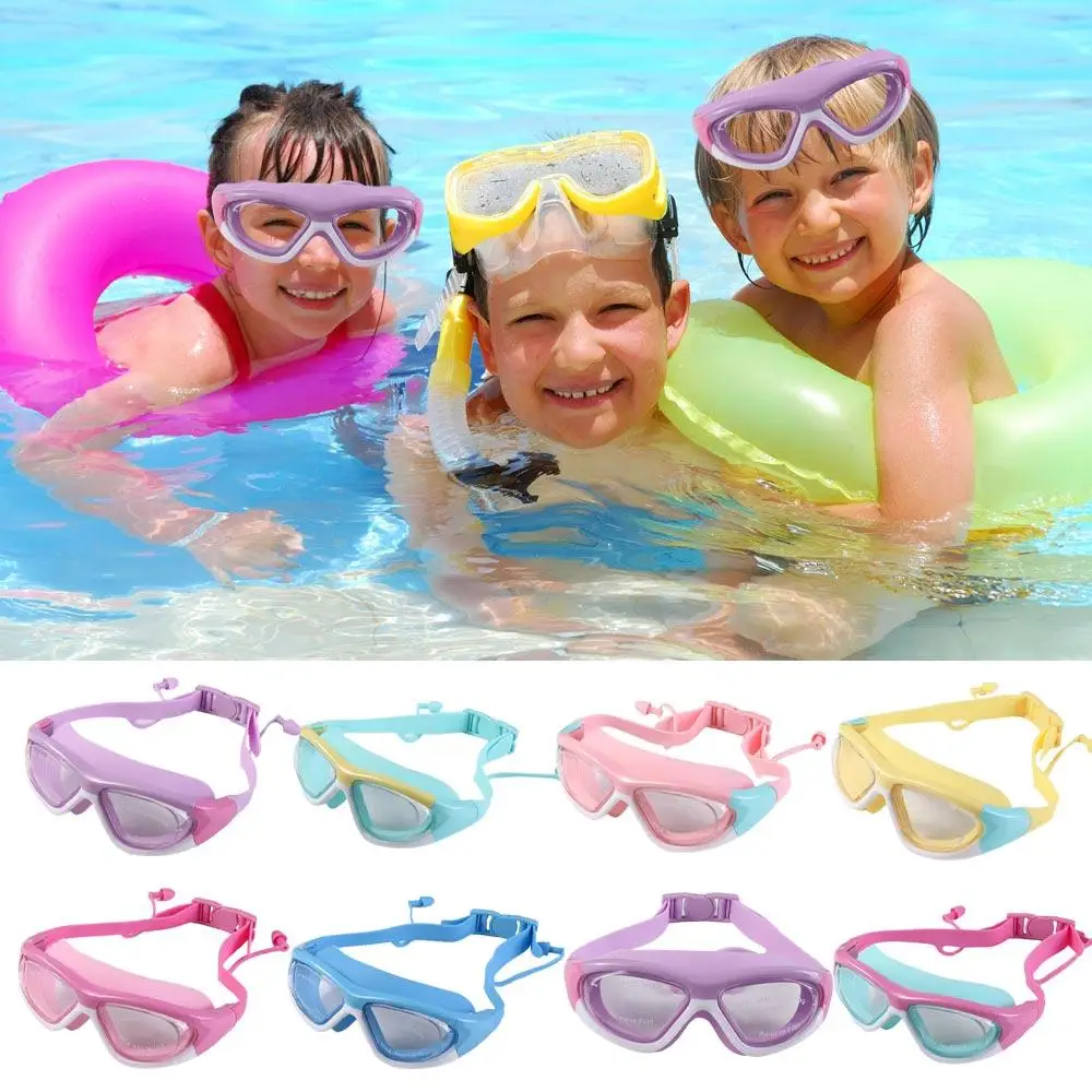 UV-Schutz Schwimmausrüstung Silikon Antibeschlag Ohrstöpsel Breite Sicht Schwimmbrille Unterwasserbrille Schwimmbrille Schwimmbrille