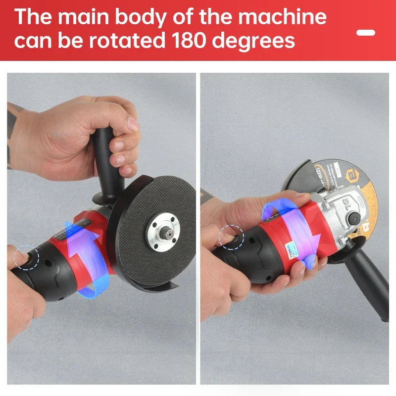 Imagem -04 - Vvosai 125 mm Mt-series 20v Brushless Angle Grinder Recarregável Engrenagens sem Fio Electri Corte Moagem Ferramentas Elétricas sem Fio