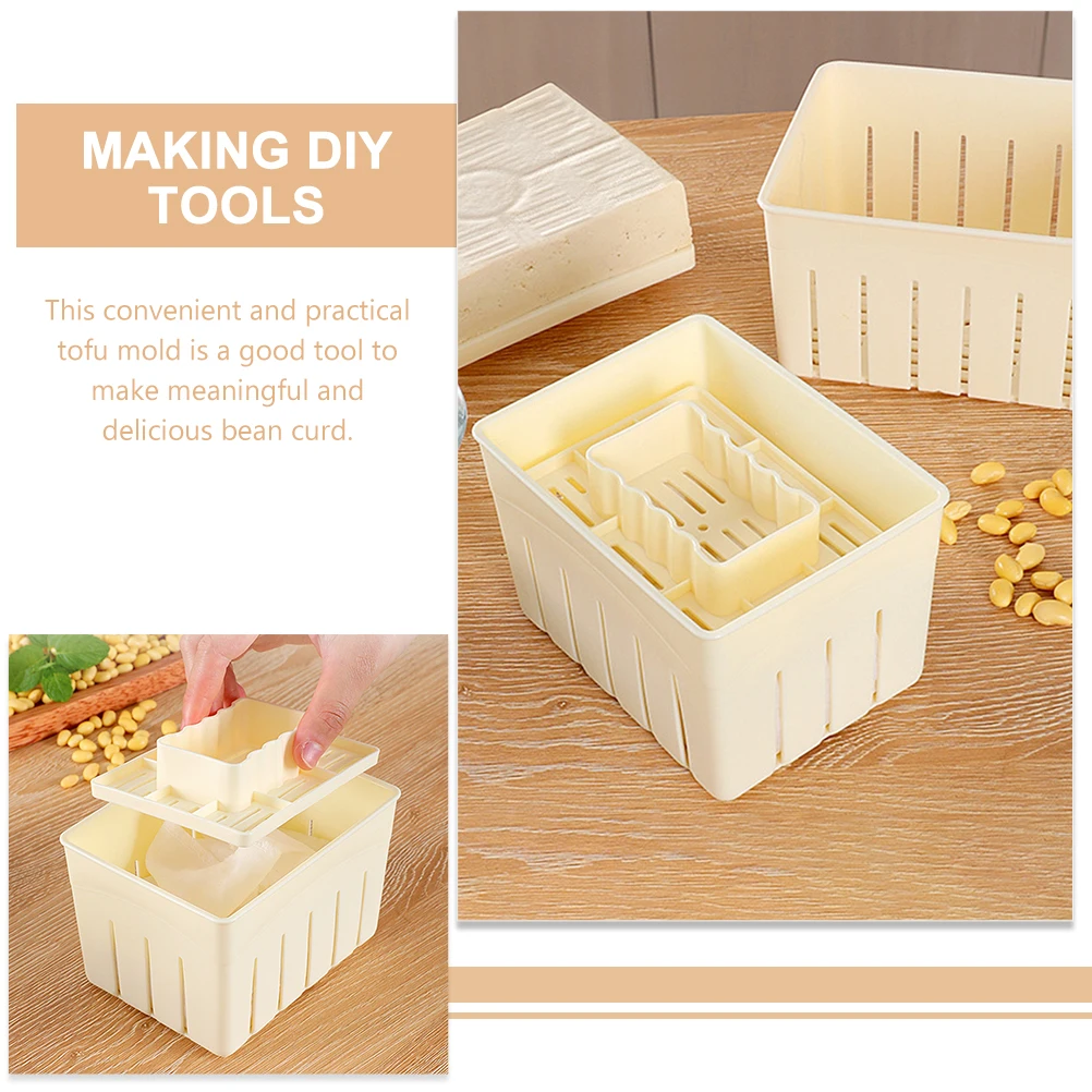 

Tofu Mold 3 Boxes 3 Cloths Kitchen DIY Tool Homemade Maker Tofu Pressing Bean Curd Molds Soybean Curd Molds Household Moulds