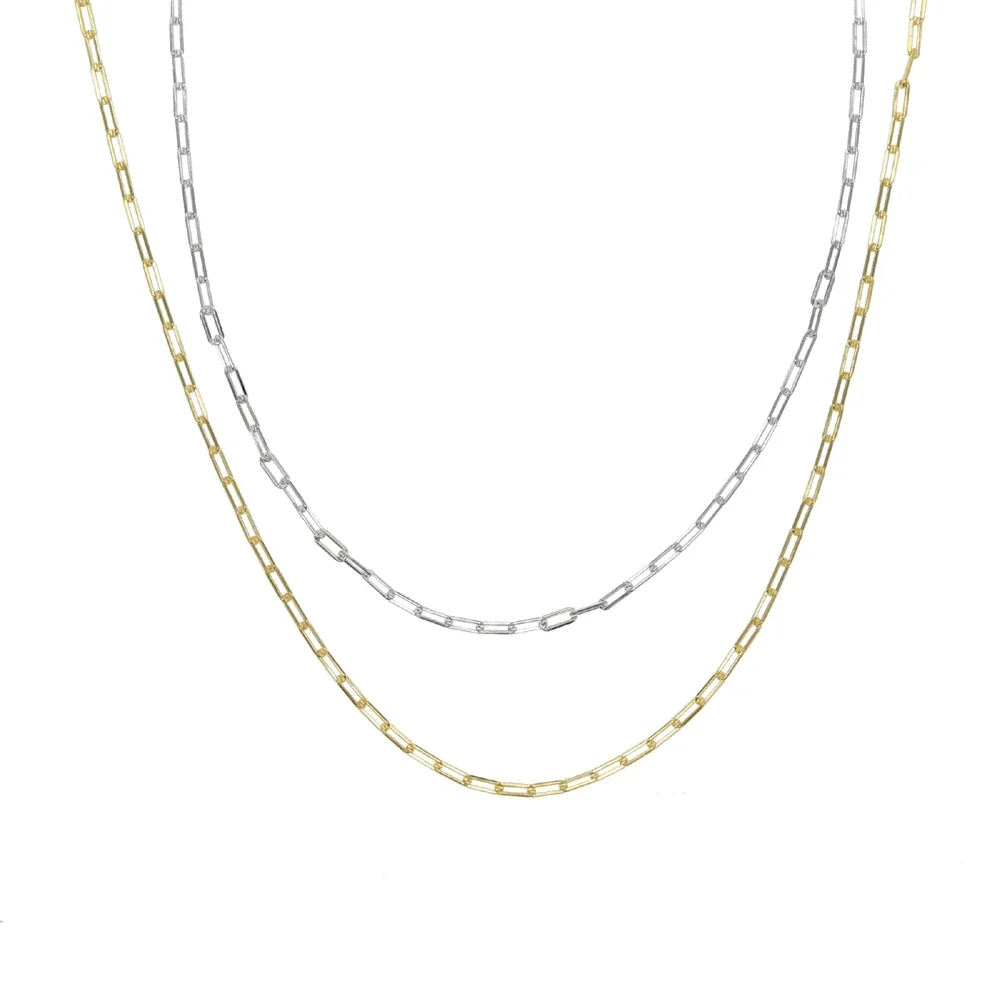 2025 جديد بسيط 925 فضة مربع ربط سلسلة القلائد للنساء كلاسيكي خاتم هدايا مجوهرات أنيقة #5