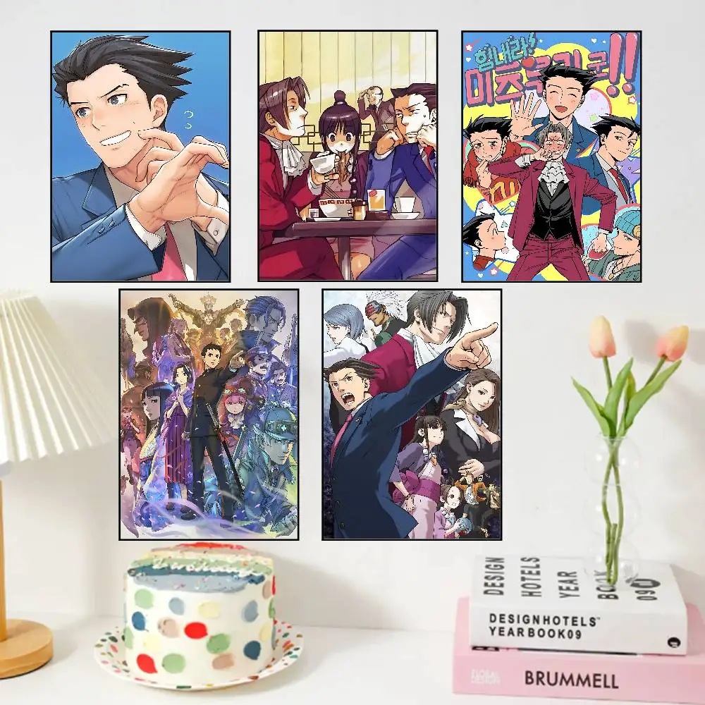 Affiches Anime A-Ace Attorney-yS, toile de qualité pour salon, Bar, café, style vintage, peinture de bande dessinée, décoration murale artistique pour la maison
