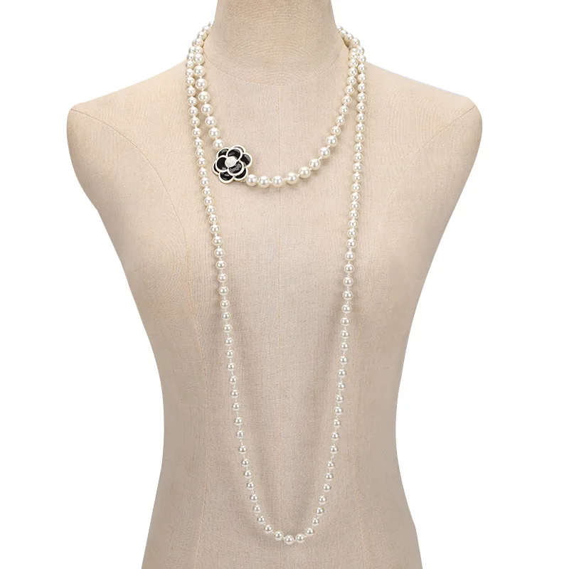 Fashion Camellia Pearl Necklaces Woman Necklace chains for women Accessories for Women Jewelry