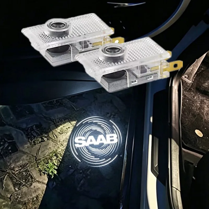 2 Stück LED-Autotür-Willkommenslicht Ghost Shadow Courtesy Lamp Zubehör für Saab 9-3 93 2003-2012 Saab 9-5 1998-2011 1999 2010