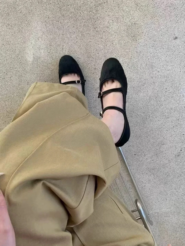 mary-jane-flat-bottom-hollow-out-sandals-women's-double-buckle-round-toe-casual-fashion-single-shoes-comfortable-slip-on