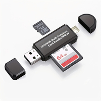 SD Card Reader, Micro USB OTG Adapter and USB2.0 Portable Memory CardReader for TF SDXC SDHC MMC RS-MMC Micro SDMicro SDXC SDHC