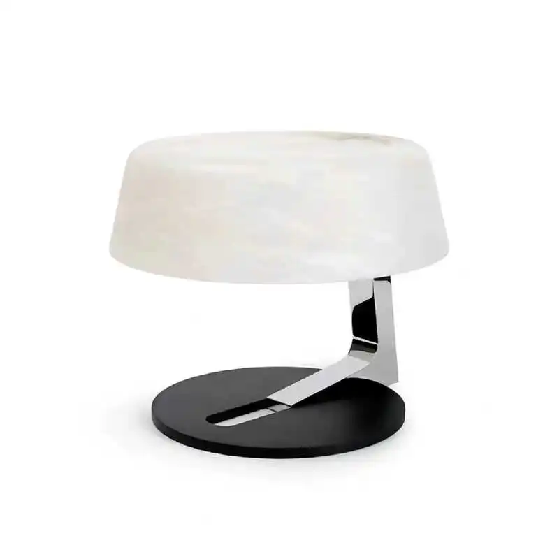 

Modern designer high-end alabaster desk lamp for simple iron desk decoration in office hotels and guest rooms