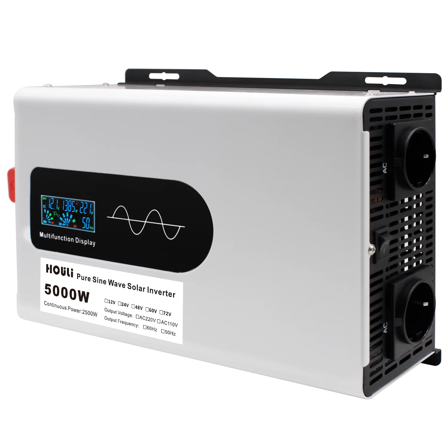 Houli gerador inversor de onda senoidal pura portátil 12v 220v 110v 5000w inversor 24v 220v 230v inversor solar de energia 5kw