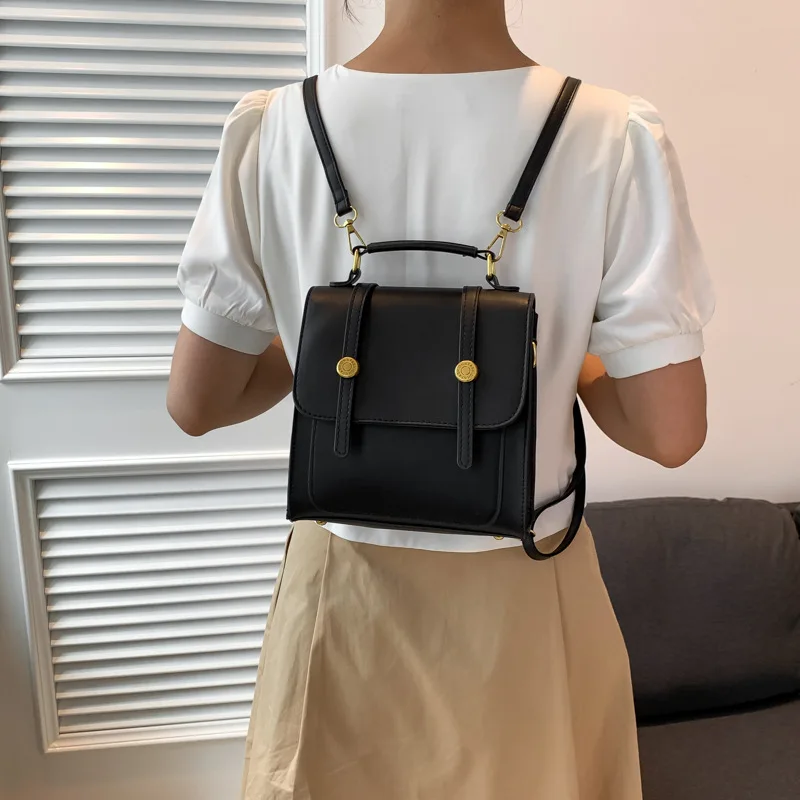 Bolsa tiracolo de ombro único para mulheres, mochila Cortex pequena, garota do Japão e Coreia, mini mochila retrô inglesa, casual versátil