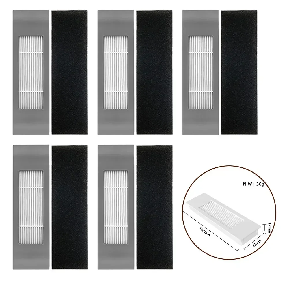 5pcs Filter For DEEBOT 920 950 T8 Max T9 T5 N5 N7 N8+ N8 Pro Plus DX55 Robot Vacuum Cleaner Accessories