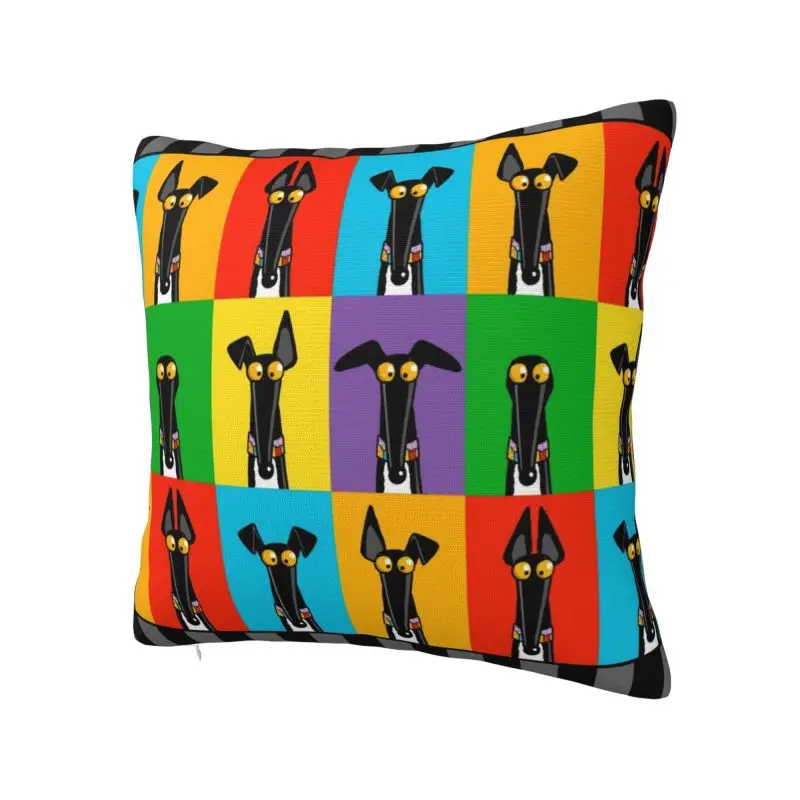 Greyhound Semaphore Nordic Throw Pillow Cover Decoration Whippet Sighthound Dog Car Cushion