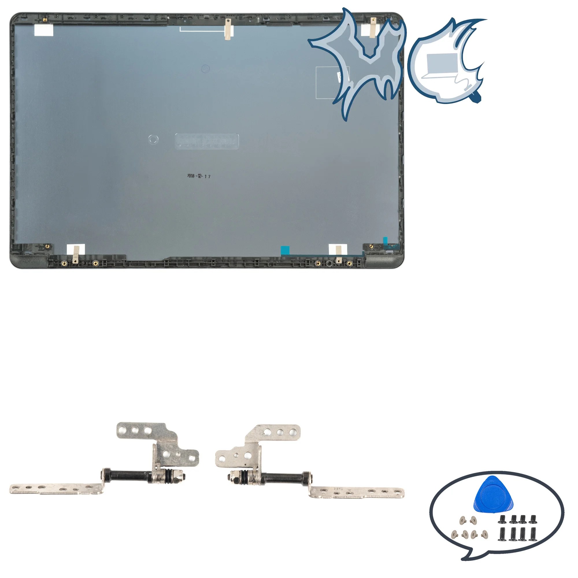 Neues metall gehäuse für vivobook s510u a510 a510u x510 f510u s510 f510 lcd rückseitige abdeckung laptop gehäuse scharniere scharniere scharnier cover grau/gold