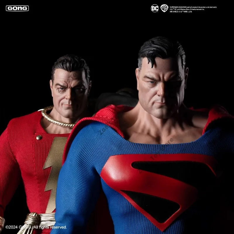 

In stock Resonance GONG The coming of heaven Superman Shazam 1/12 action figures in common clothes Collect gifts