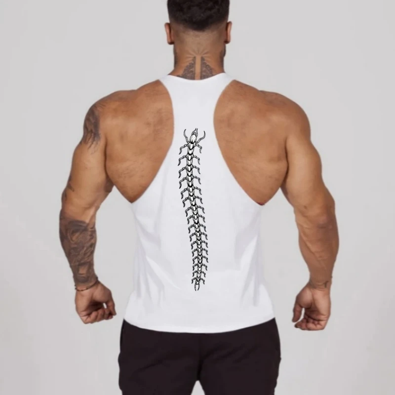 

Bodybuilding Men's Sleeveless Tank – Gym Fitness Stringer Vest, High-Stretch Cotton Undershirt for Dynamic Movement Training