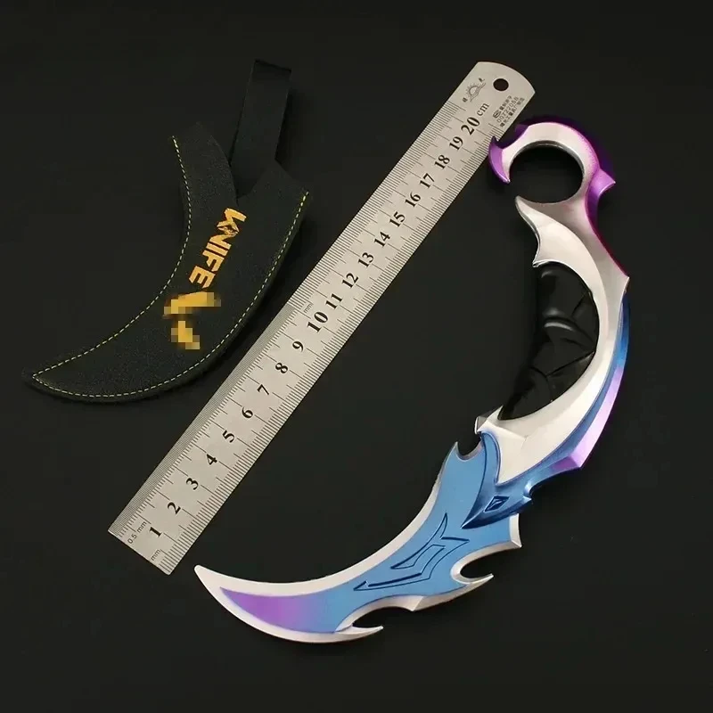 سيف ساموراي معدني ، رافر سلاح فالورانت ، سكين كارامبت ، ملحقات اللعبة ، غير مقطوعة ، مجموعات موديلات ، ألعاب هدايا ، 22 VA