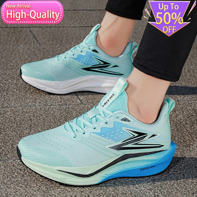 Summer Hot Selling Lightweight Mens Womens Sports Shoes Professional Marathon Fit Running Shoes Supportive Soft Walking Shoes