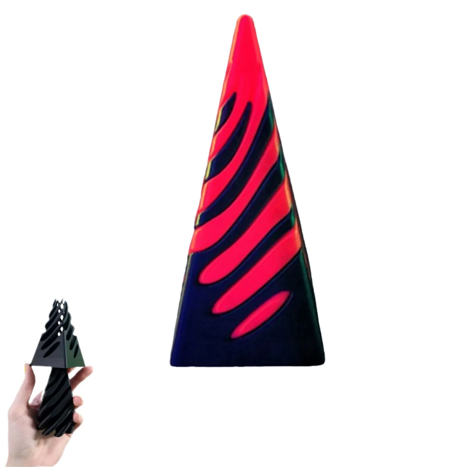 Hot Ins Pyramid Ornament Impossible Pyramid Passthrough Sculpture 3d Print Screw Fidget Toy Spiral Cone Decompression