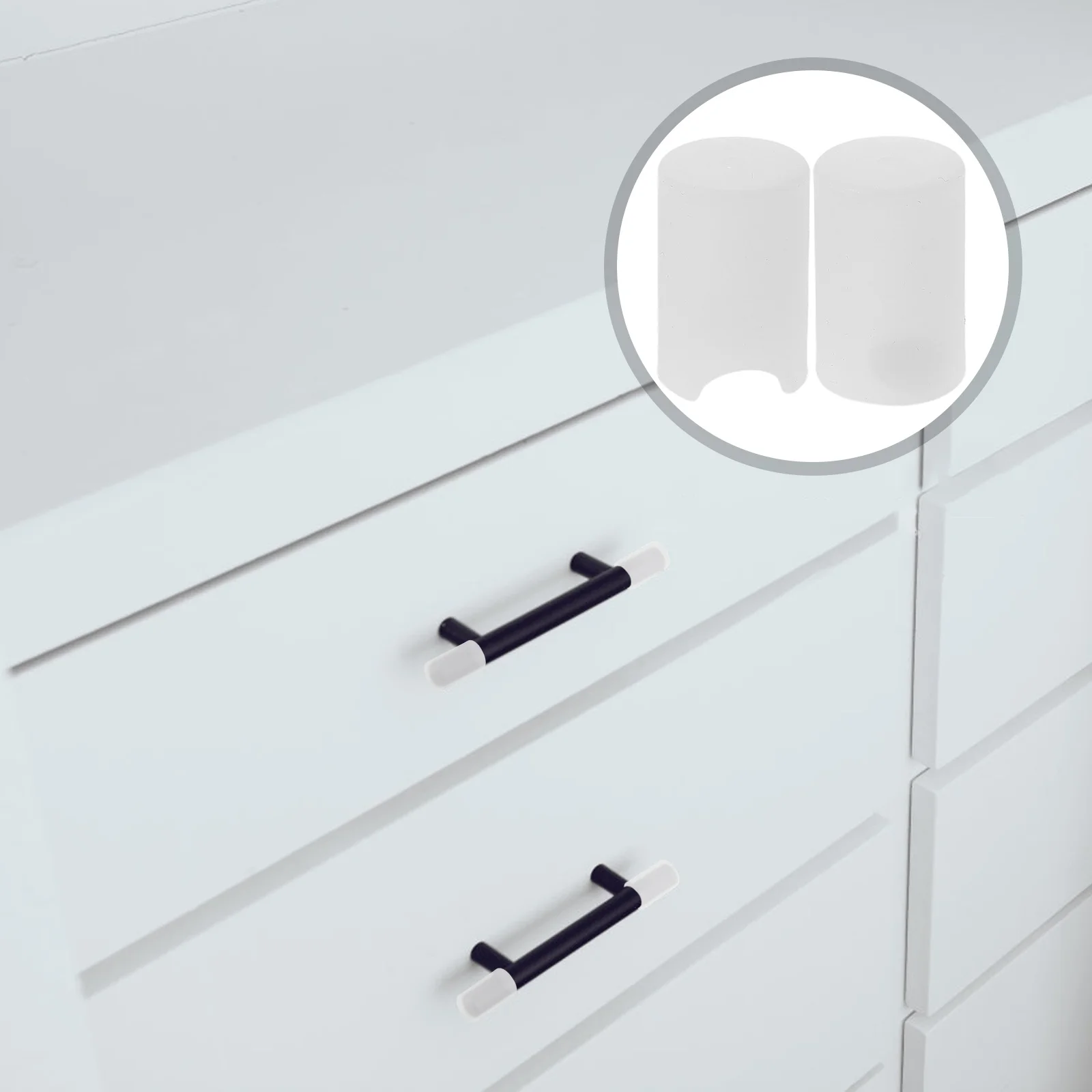 

6 Pcs Baby Proofing Corner Guards Door Handle Cover Clear Protectors Drawer Anticollision Furniture