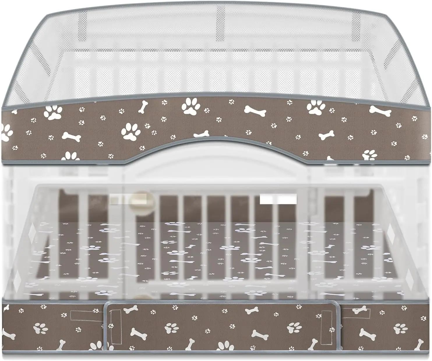 

2-Pack Dog Playpen Cover & Mat Set for 36-Inch 4-Panel Pet Pen, Waterproof Washable Grey