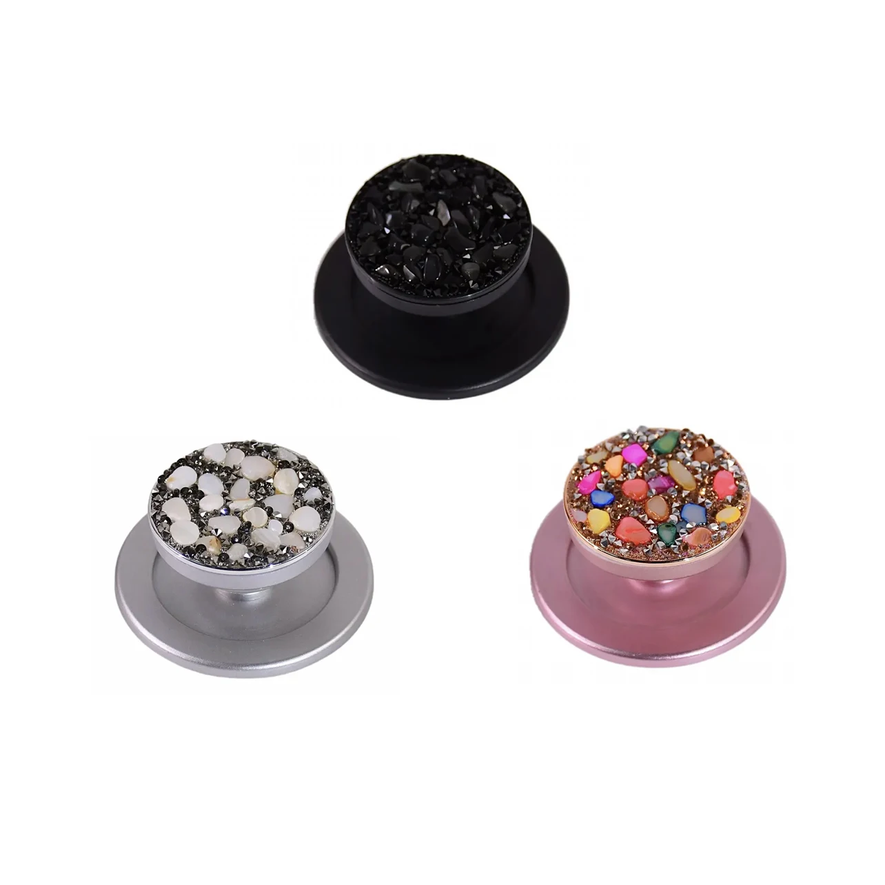 Kreatywny kamienny stojak Magsafe ze strasami do Apple Iphone 16 pro max 15 14 13 12 Magsafe poduszka powietrzna termokurczliwy przenośny odpinany stojak