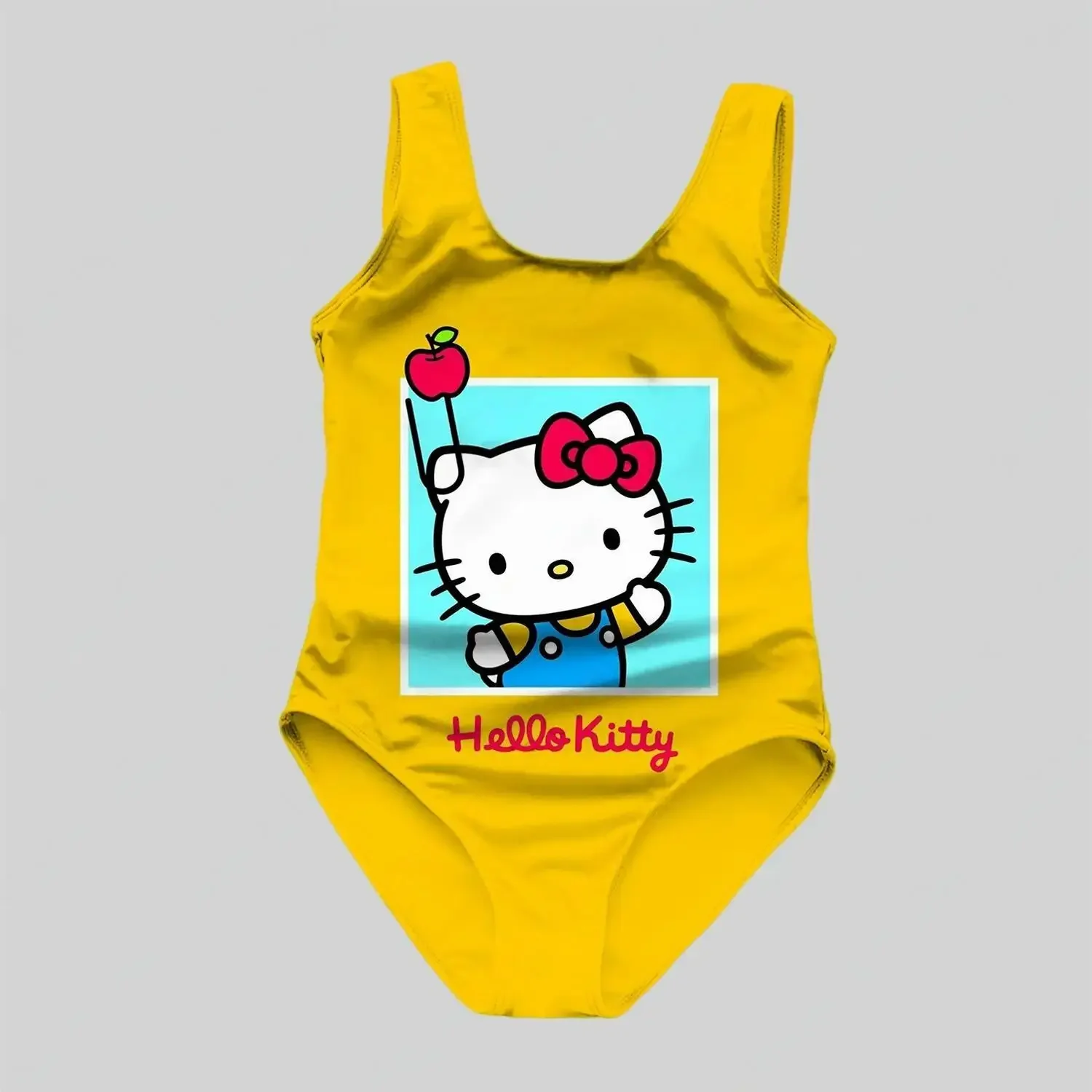 Mini Girls One-Piece Swimsuit Fashion Hello Kitty And Friends Cartoon Print Swimsuit Ladies Sleeveless Swimsuit Family Suit