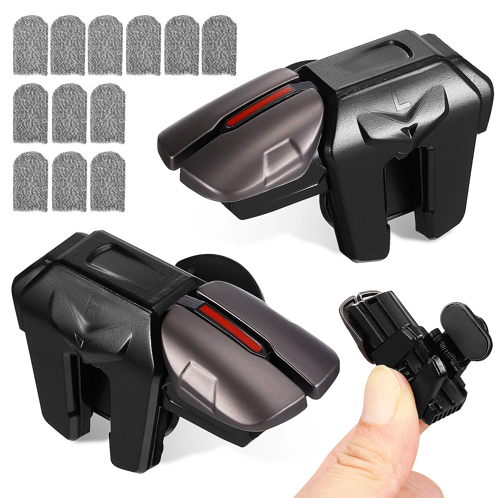 

1 set Mobile Gaming Controller Phone Trigger Finger Sleeve Anti-Sweat Cover Long Use Stable Secure Smooth Surface For Various