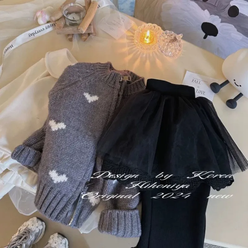 Girls' leggings autumn and winter new item fake two-piece velvet yarn skirt flared pants children's comfortable pants skirt 4