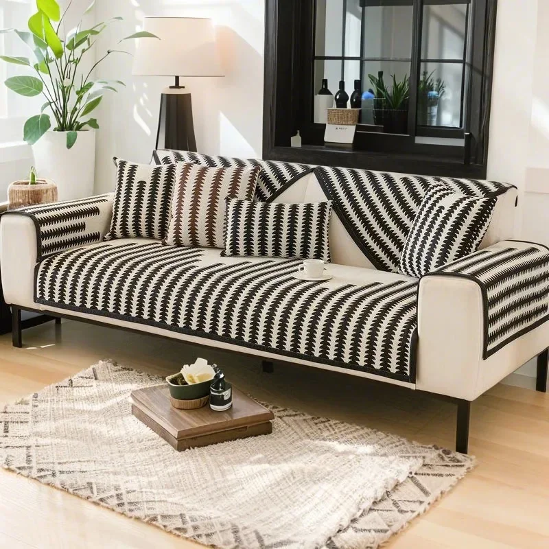 Chenille Sofa Cushion Nordic Luxury All Season Universal Sofa Seat Cushion Anti Slip Premium Sofa Cover Cloth Towel Home Decor