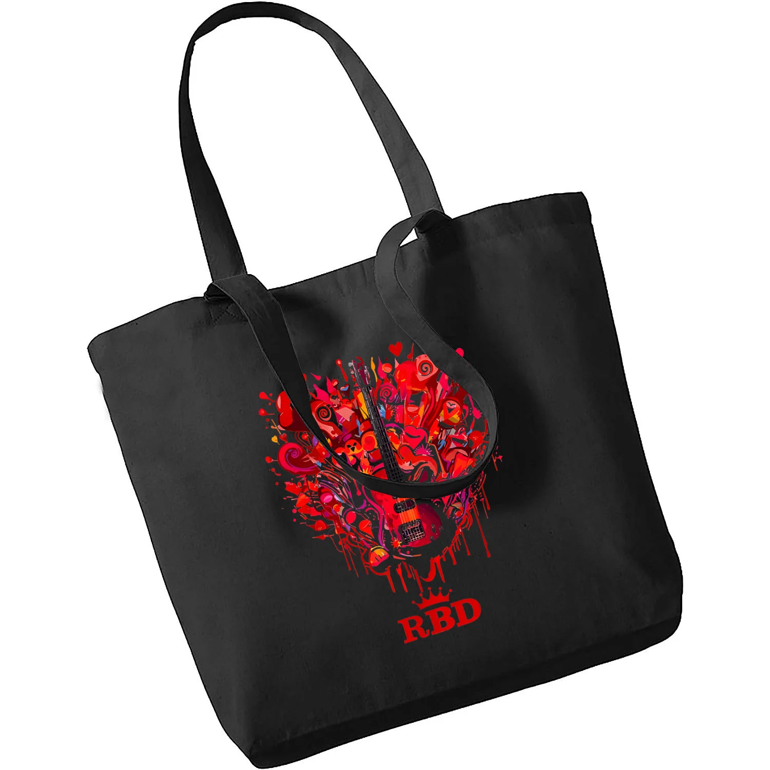 Rebelde RBD grande borsa di tela Harajuku donna Casual ToteBag modello stampato borsa di tela