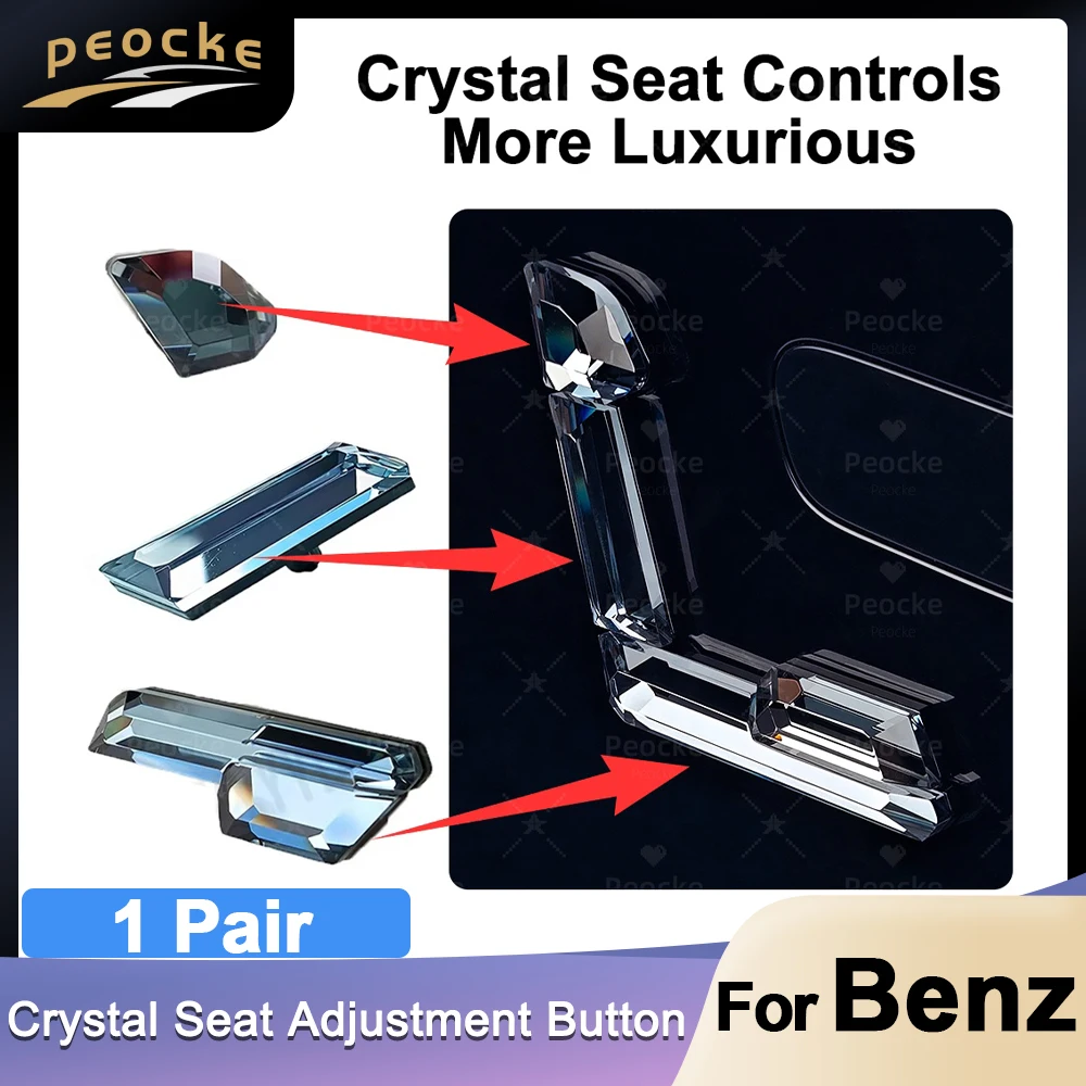 

Для Mercedes Crystal регулировка сиденья, кнопка переключения подголовника, крышка для Benz S Class S400 S450 S500 E260 E300 Maybach EQS SUV GLC