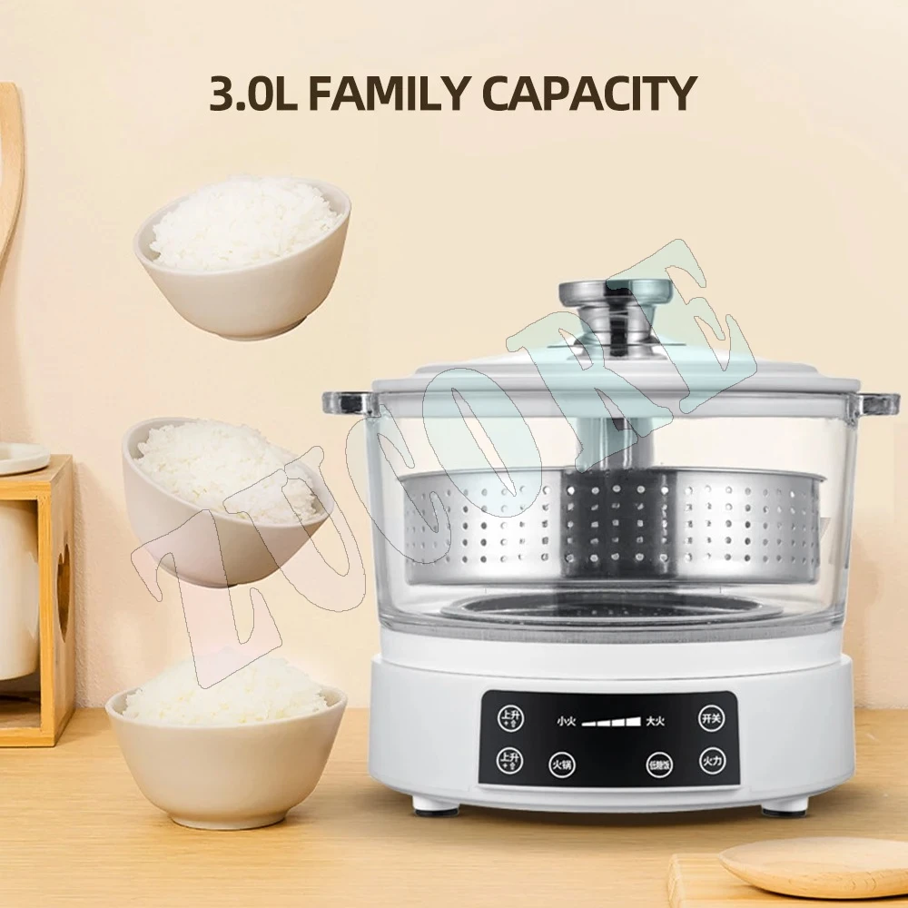 وعاء طبخ الأرز سعة 3 لتر، طباخ متعدد التحكم في السكر، وعاء صحي منزلي ذكي، بانيلا إليتريكا دي أروز