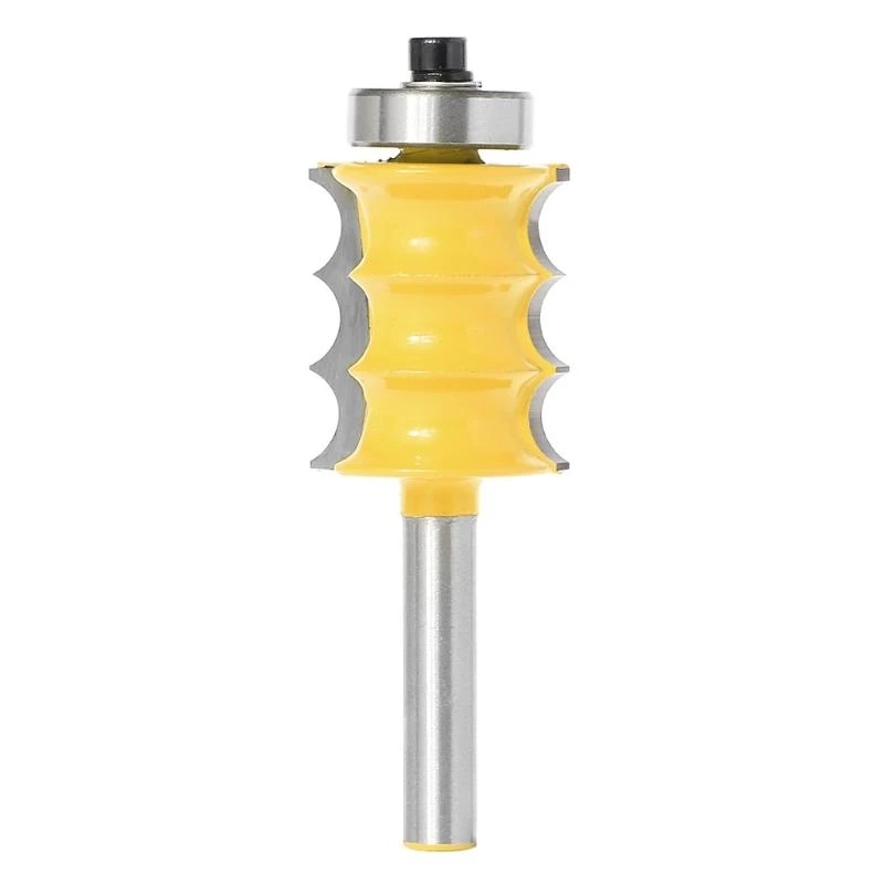 Y1AD Large Triple Bead Column/Face Molding Router Bit -1/4" Shank For Woodworking