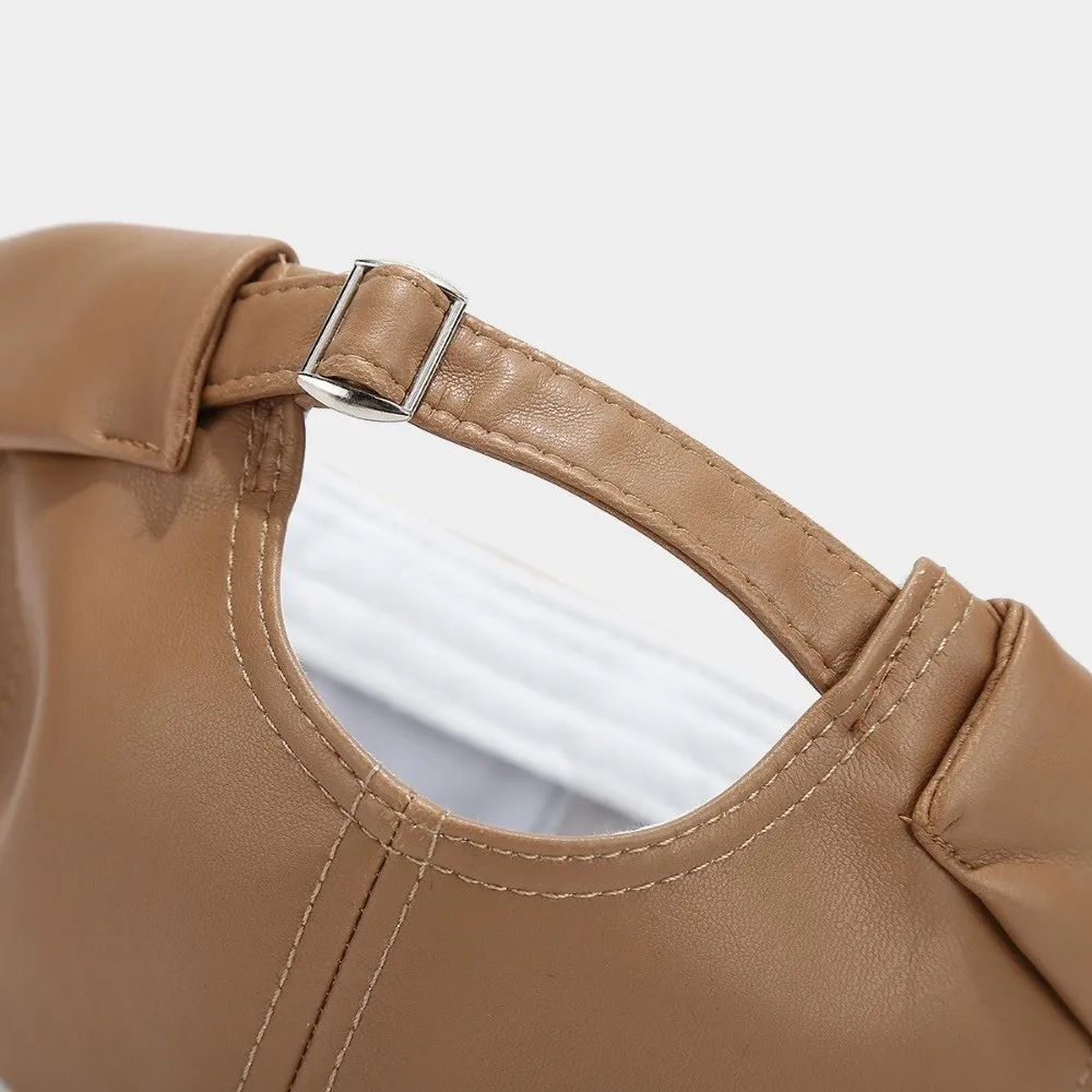 Casual Leather Brimless Round Landlord Hat Solid Color Adjustable Melon Skin Hat Vintage Simplicity Trendy Cap Hip Hop