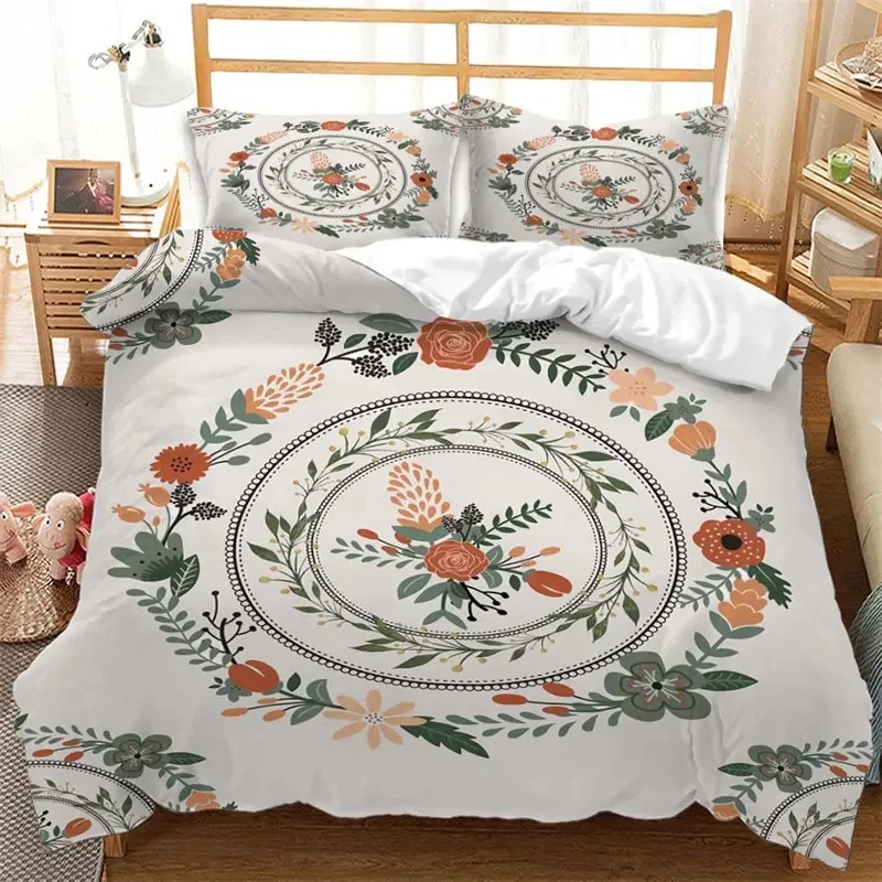 

Цветочный пододеяльник, садовые ветки, комплект постельного белья с листьями, пододеяльник, двойной полный королева для девочек, подростков, взрослых, декор для спальни
