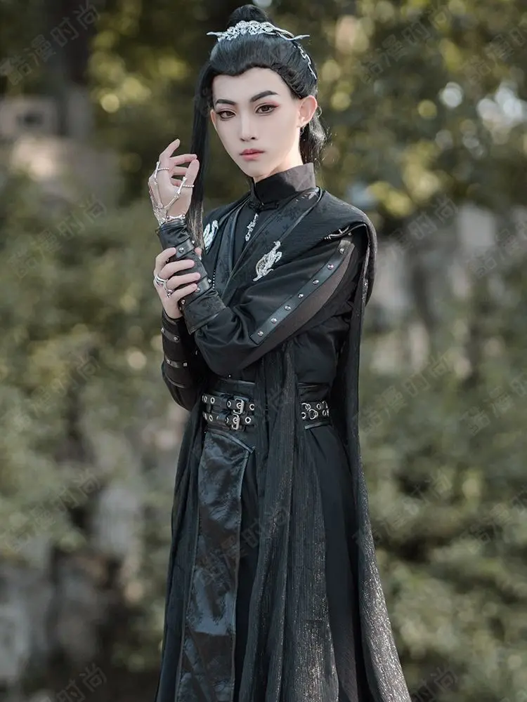 Chinese TV Series 2Ha Immortality Cosplay Costume Chuwanning Moran black Cos Dress Ancient Hanfu Full Set