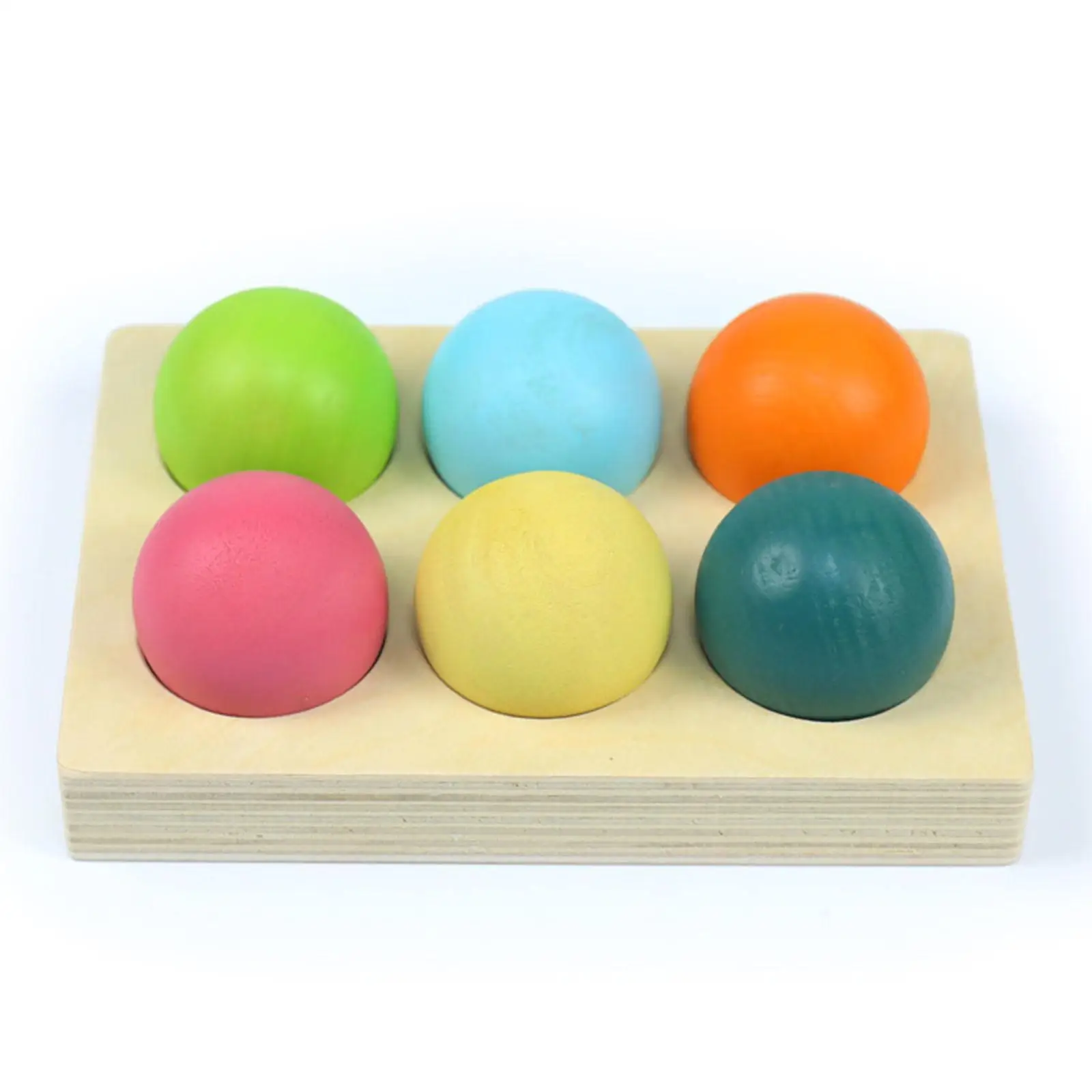 Farbsortierbälle aus Holz, Brettspiel, frühes Lernen für Kinder im Vorschulalter
