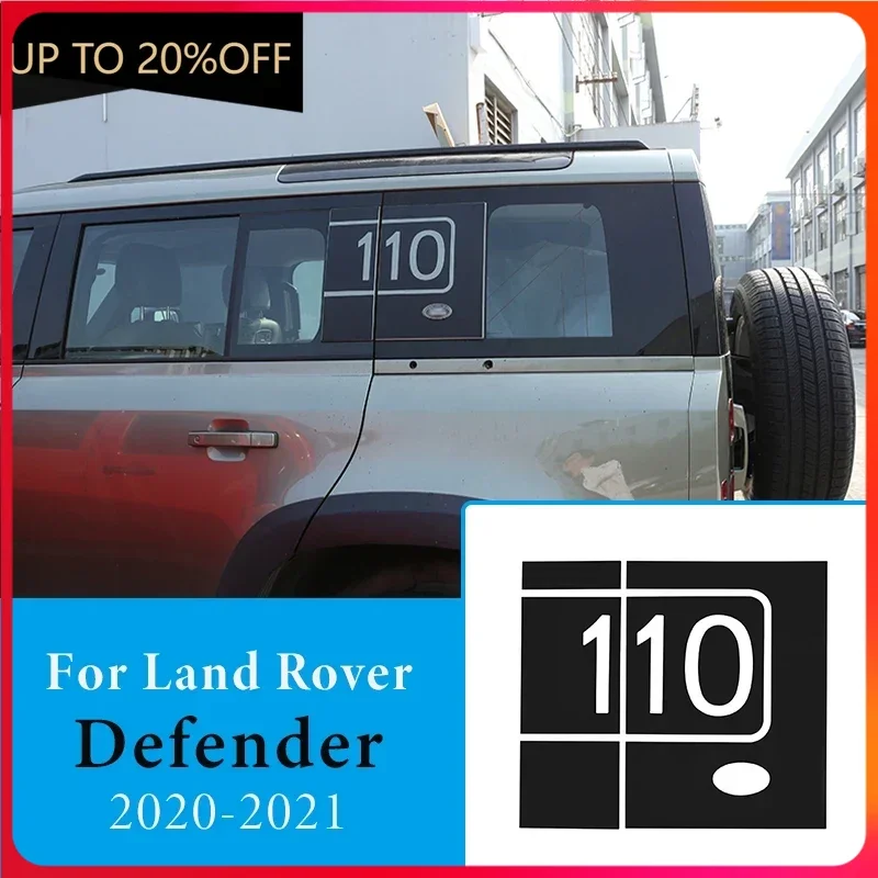 

NEW！For Land Rover Defender 110 2020-2021 Car Exterior C-pillar 110 Sticker Rear Window Decoration Sticker Decal Emblem Accessor