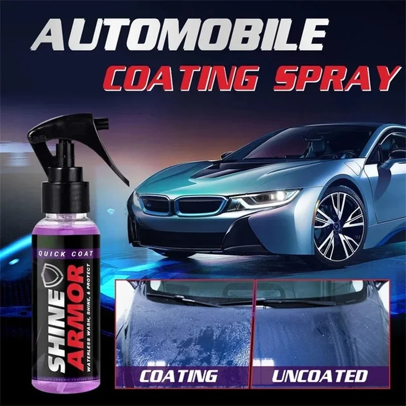 Conjunto de spray de revestimento cerâmico para carro 3 em 1, 120g, revestimento nano cerâmico, polimento, cera de pulverização, pintura de carro, removedor de arranhões