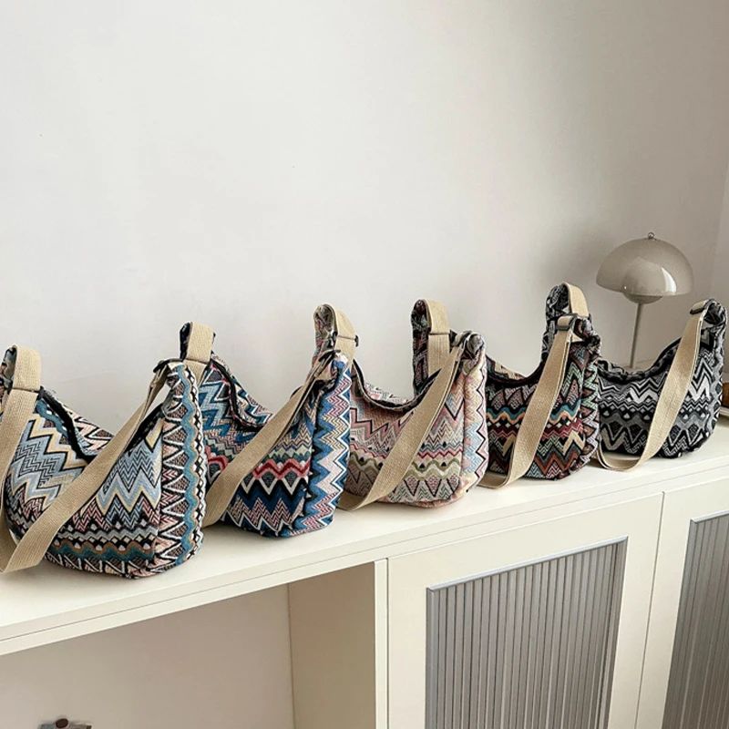 

Модная сумка через плечо в стиле ретро, новая большая сумка на одно плечо в этническом стиле