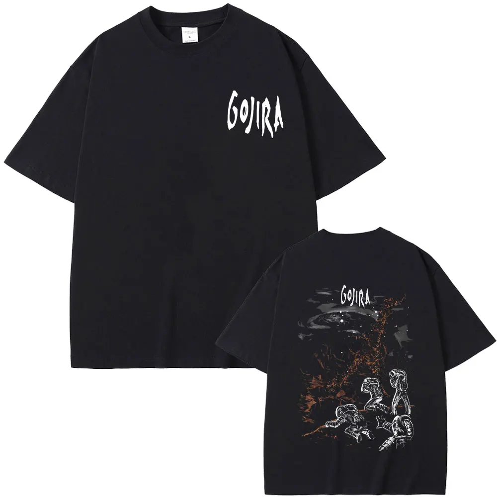 Limited French Vintage Metal Band Gojira From Mars To Sirius Album Graphic Tshirt Men Women Gothic Rock Music Oversized T-shirt