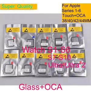 Bilashmart 10/Lot Apple Watch Series 10 9 8 7 6 5 4 3 Ultra 38mm 40mm 42mm 44mm 46MM Touch Screen Panel Front Outer LCD Glass OCA