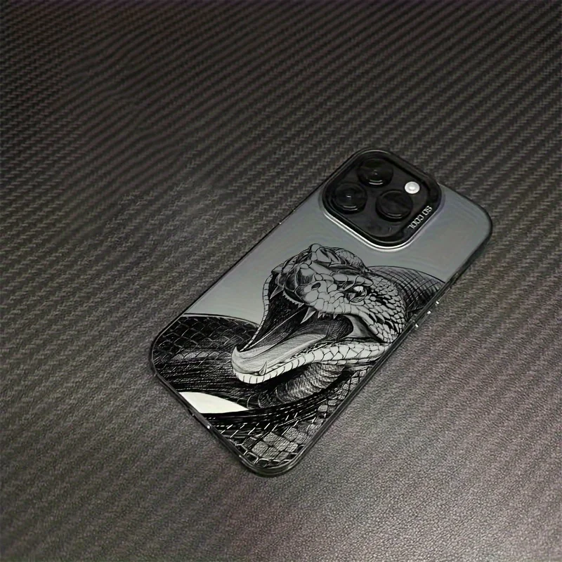 جراب هاتف جرافيك بتصميم كوبرا أسود لهاتف أيفون ، غطاء خلفي ، أيفون 16 ، 15 ، 14 ، 13 ، 12 ، 11 ، X ، XR ، XS ، SE2 ، SE ، 8 ، 7 ، plus Pro Max ، Mini ، PC #5