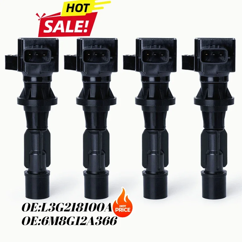 4PCS High Quality Ignition Coils L3G218100 UF540 For Mazda 3 6 CX7 MX-5 Miata I4 2.0L 2.3L 2.5L Replacement 134036 L3G218100A