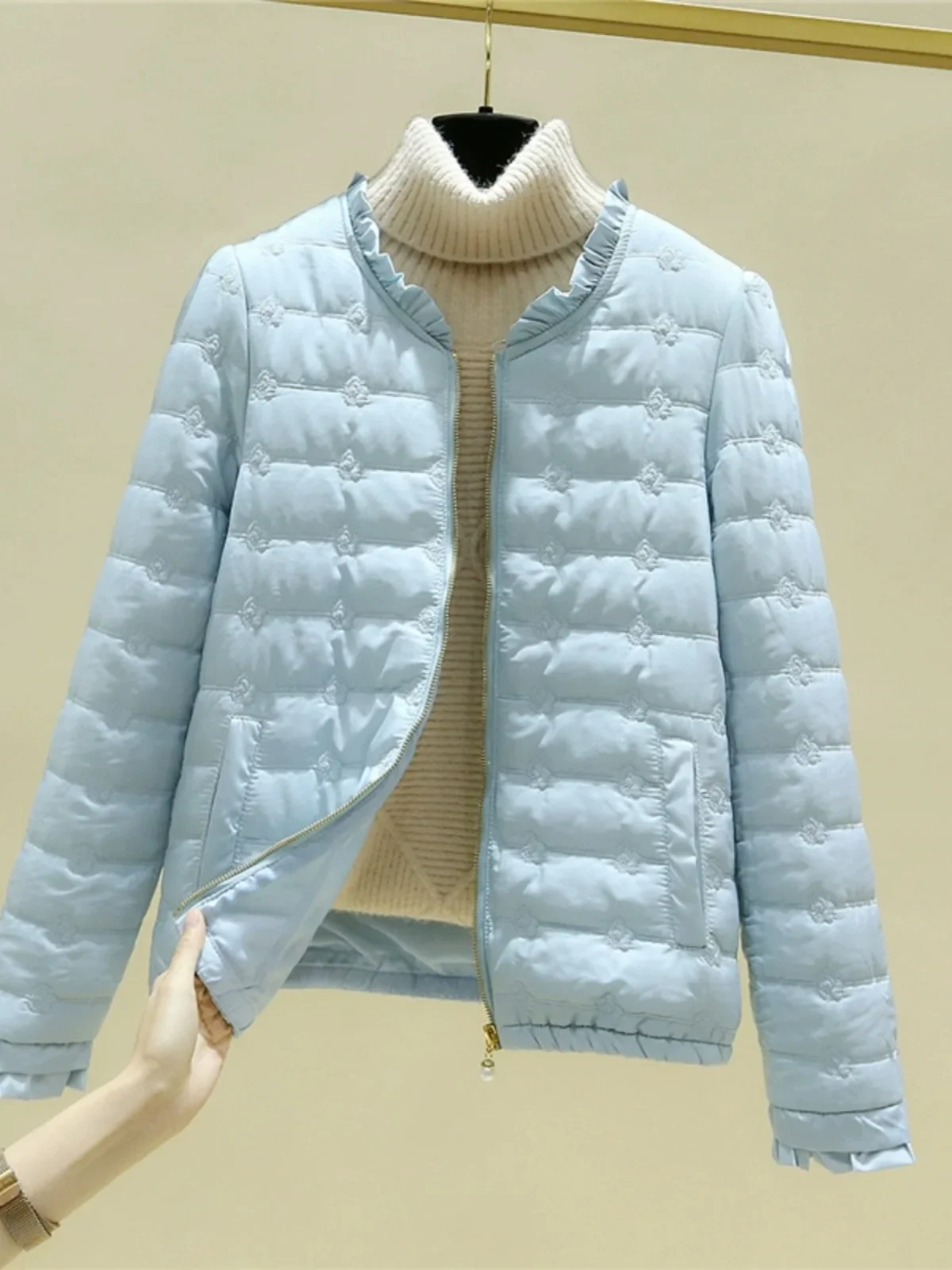 

New Embroidered Down Cotton Coat Winter Harajuku Cotton Coat Women's