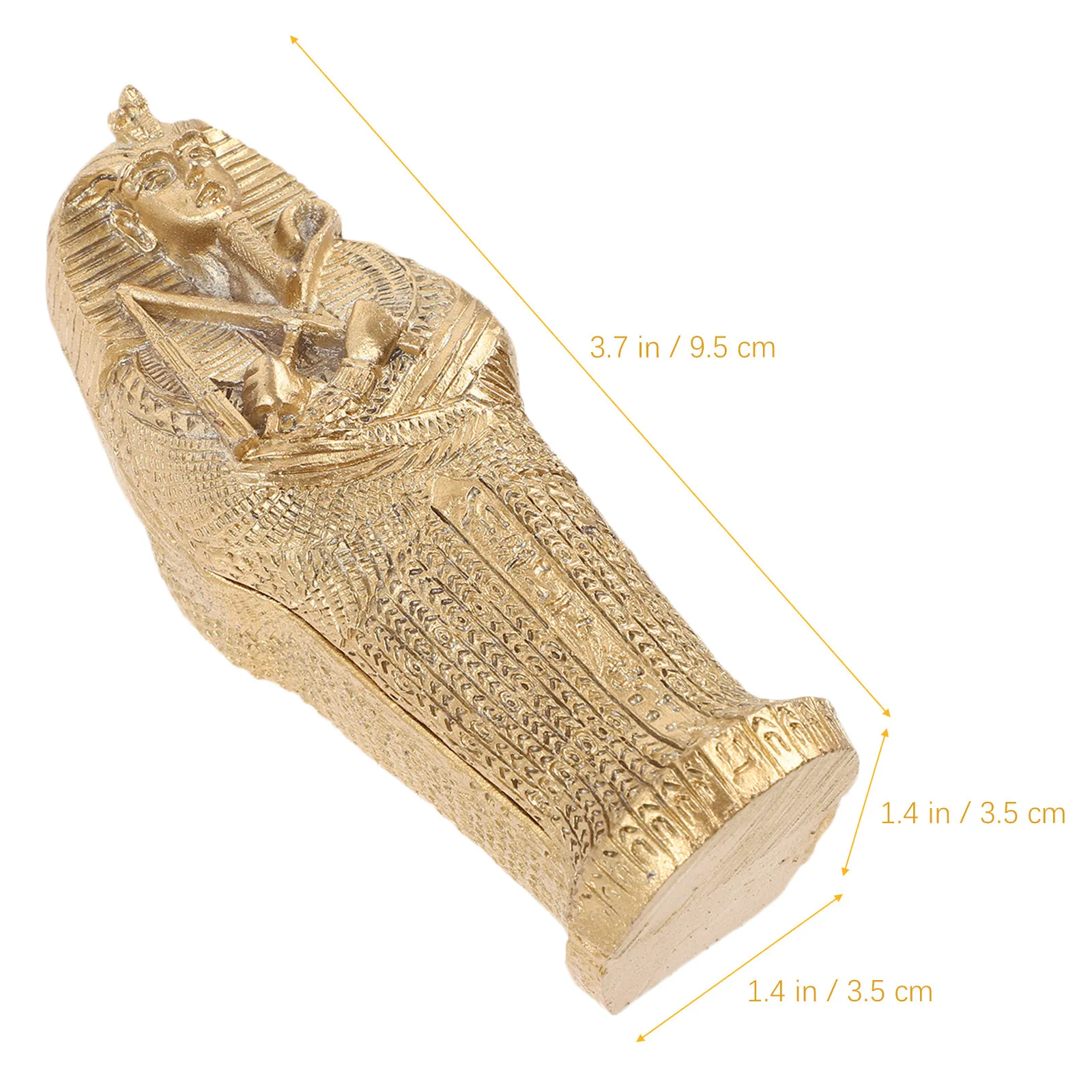 1Set Realistic Resin Mummy in Ancient Egyptian Coffin Desktop Ornament Halloween Party Supplies Haunted Decor Home Office