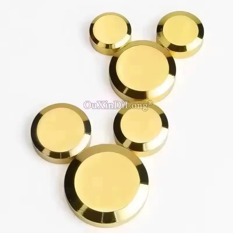 European 200PCS Pure Brass Gold Advertisement Nails Acrylic Signage Billboard Glass Mirror Nails Screws Decorative Caps+Shim