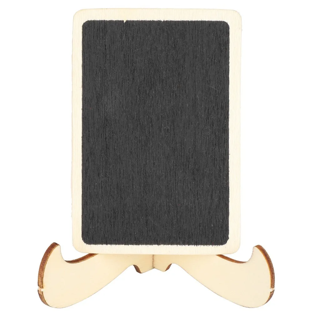 20 pcs Wood Construction Mini Chalkboard Signs Compact Size Blank Surface Wooden Table Markers Lightweight Reusable